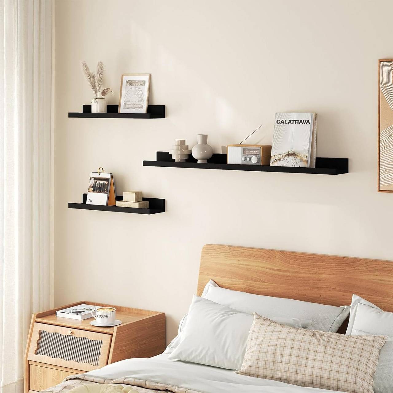 Woltu Wandregal, 3-tlg., Bilderleiste, Fotoleiste Bilderregal Fotohalter