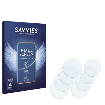 Savvies Full-Cover Schutzfolie für Blancpain x Swatch Scuba Fifty Fathoms, Displayschutzfolie, 4 Stück, 3D Curved klar