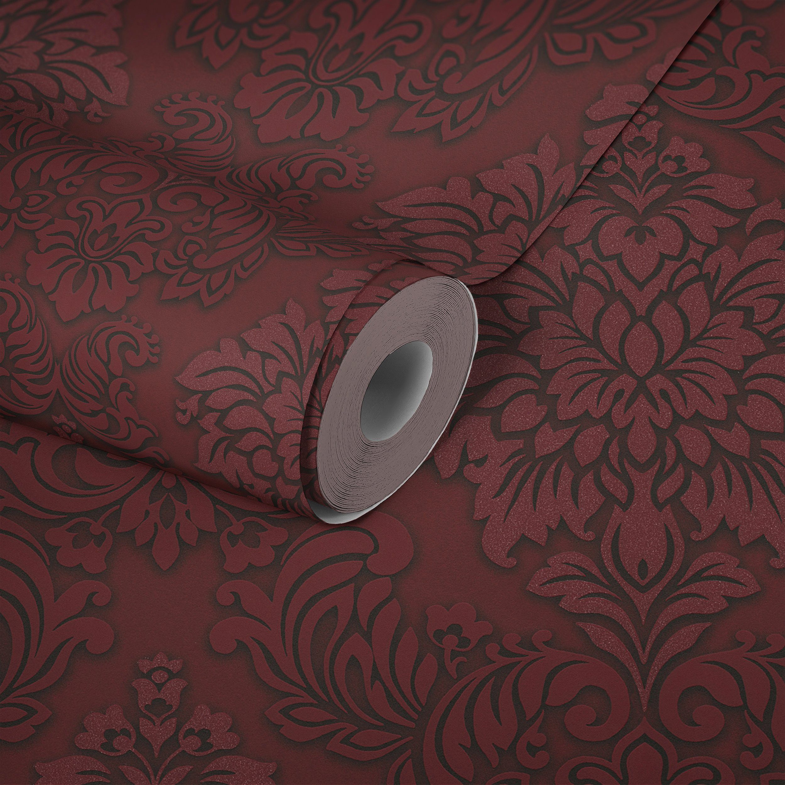 living walls Vliestapete Metropolitan Stories Lizzy London, leicht strukturiert, Barock, gemustert, ornamental, Ornament Tapete Barock Metallic Tapeten Wohnzimmer Schlafzimmer Küche