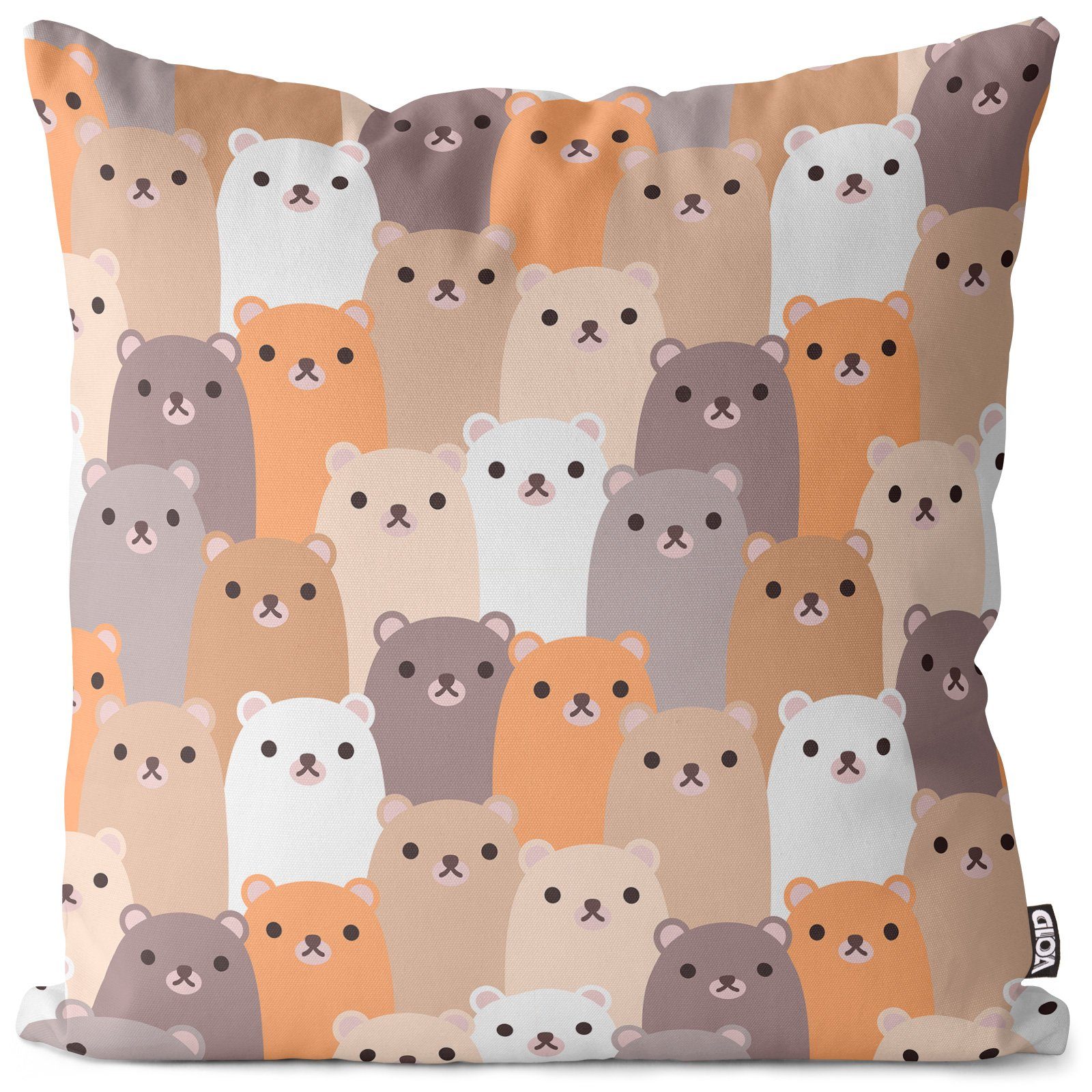 VOID Kissenbezug, (1 Stück), Kinderzimmer Bären Band Wald Zoo Muster Märchen Bär wildtier teddy sp