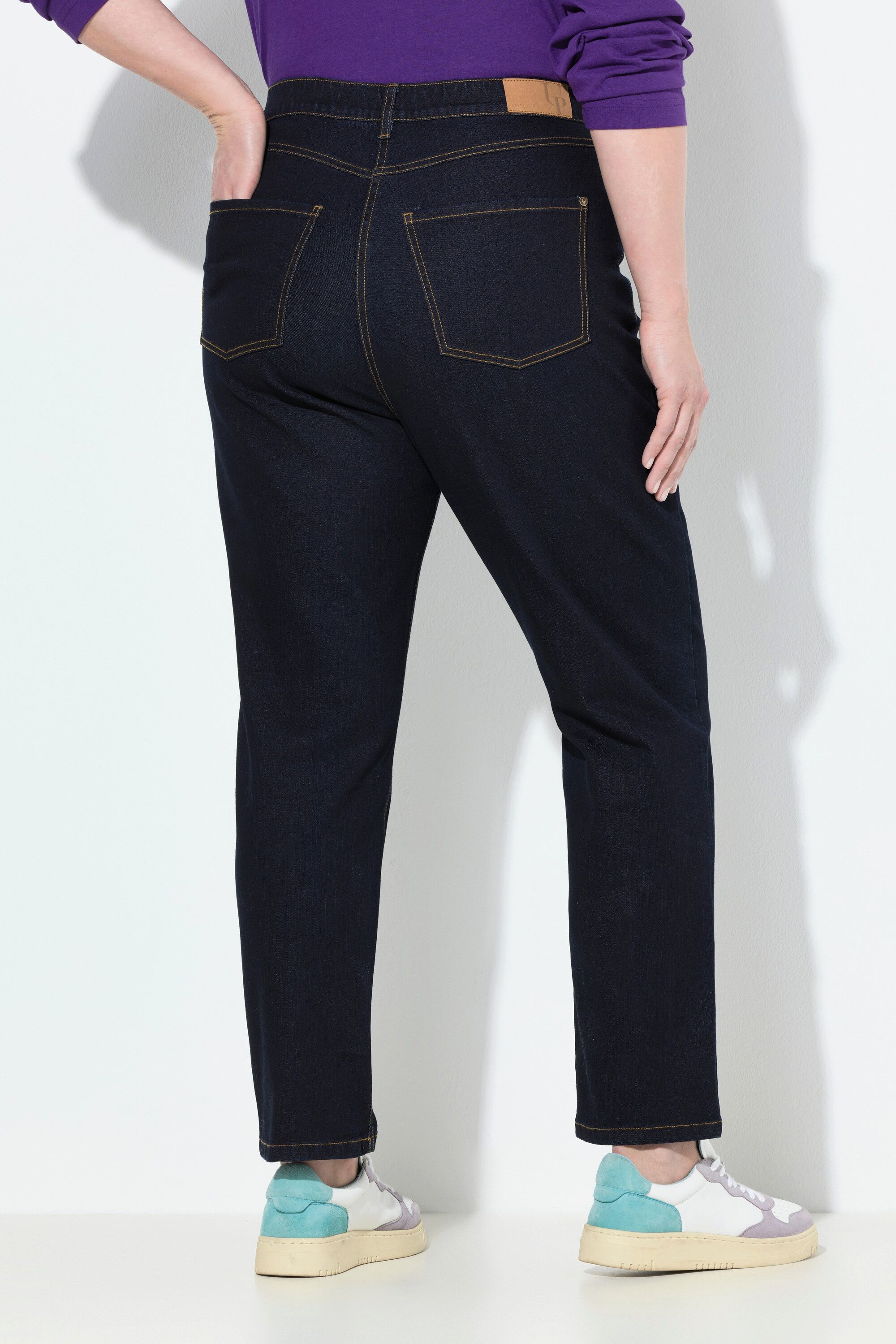 Ulla Popken Regular-fit-Jeans Mom-Jeans 5-Pocket-Hose Komfortbund Stretchdenim Bestseller – Bild 3 von 4