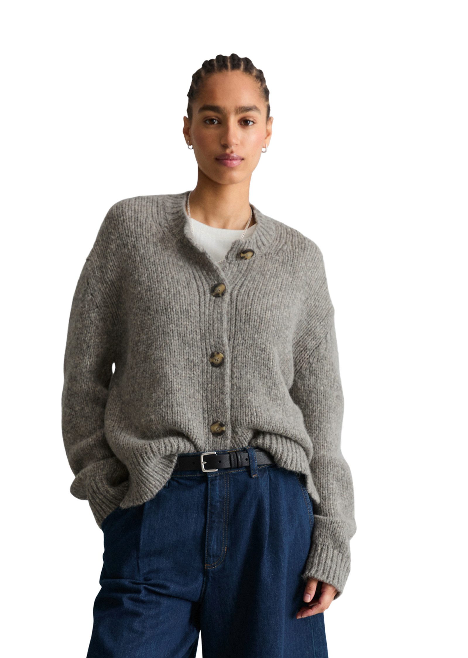 Marc O'Polo DENIM Cardigan aus kuscheligem Schurwolle-Alpaka-Mix