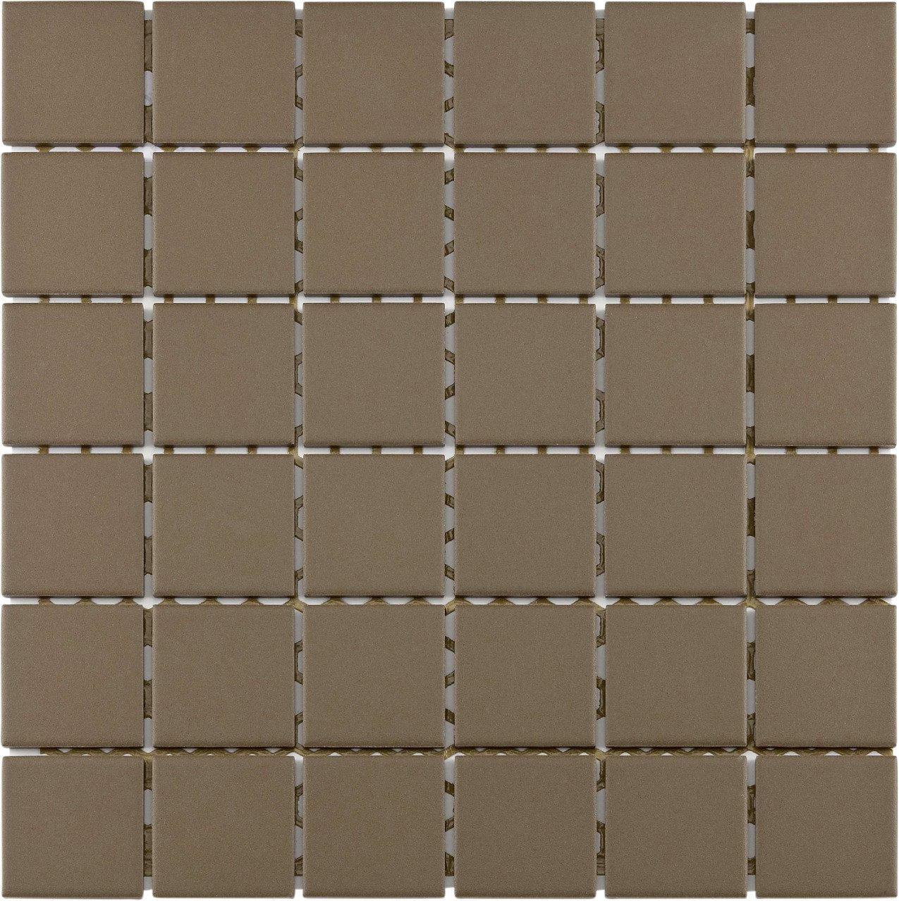 KNG Mosaikfliesen Mosaikfliese Maxi 30 x 30 cm braun Steinmaß: ca., Feinsteinzeug, Braun