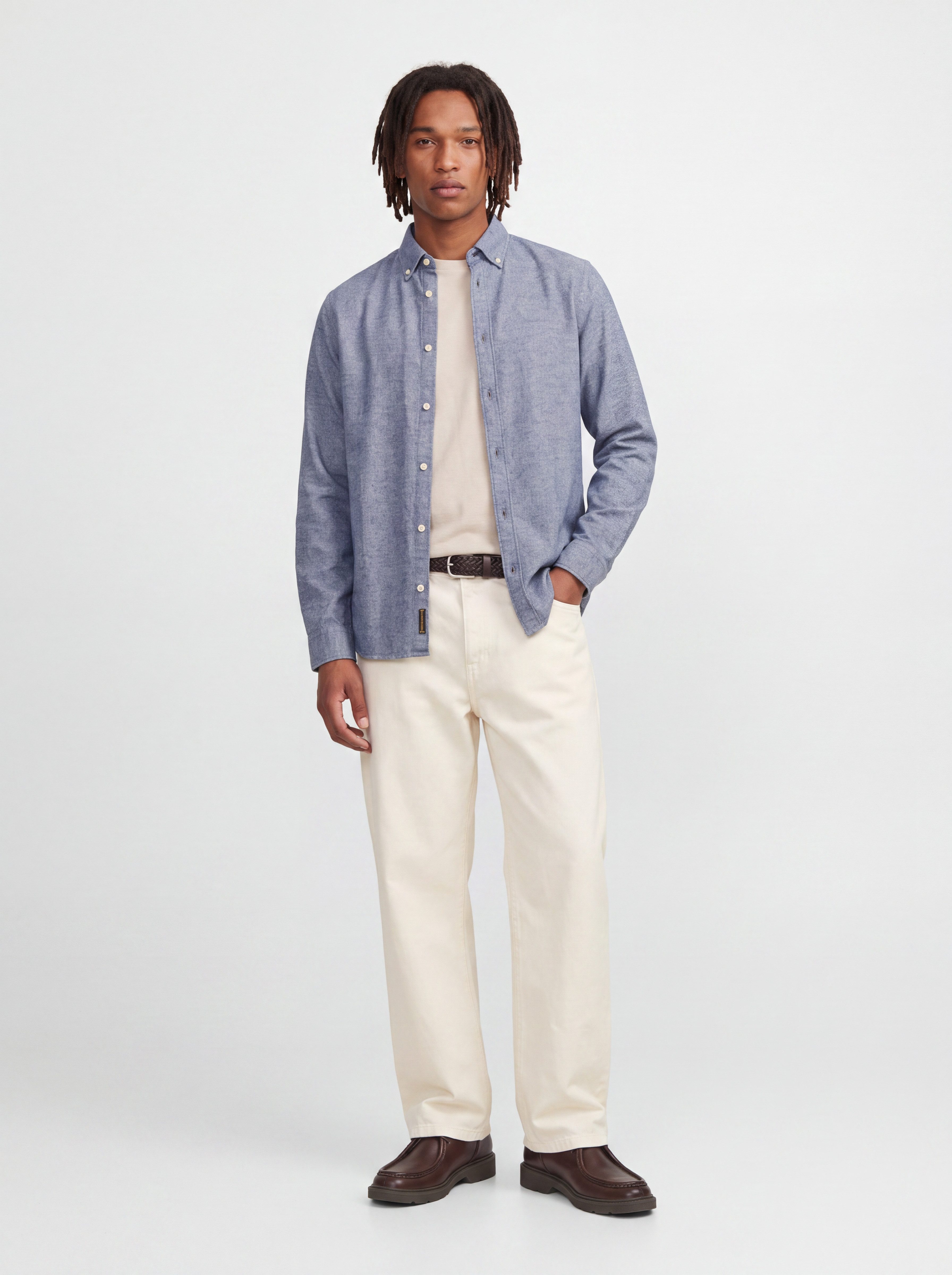 Jack & Jones Langarmhemd JPRBLUHARVEY TWILL SOLID L/S SHIRT SN Baumwolle, regular fit