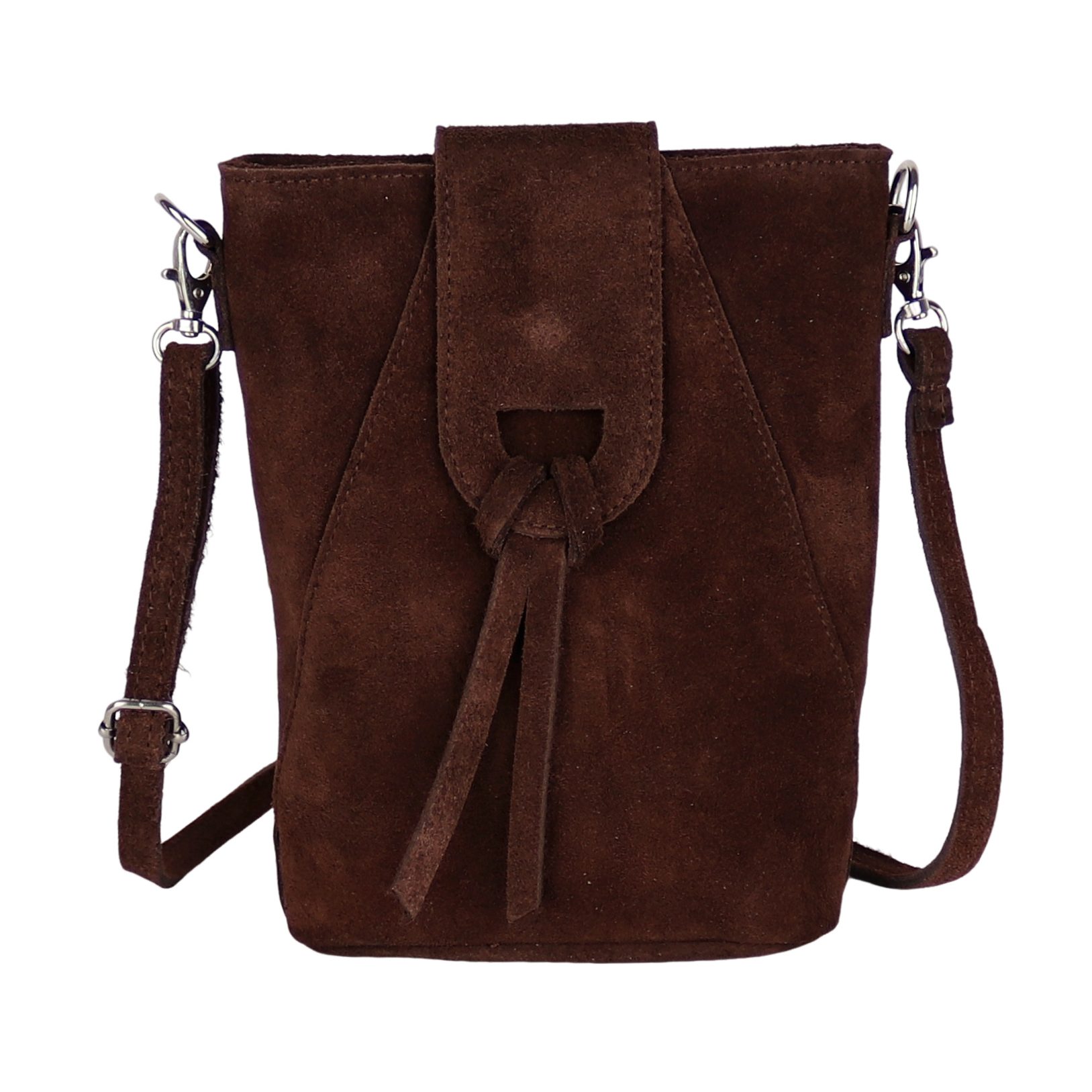 MIRROSI Umhängetasche Damen Crossbody Bag, Echtleder Made In Italy, 14,5x19x6cm