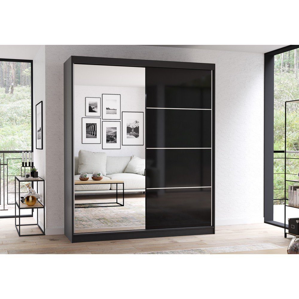 MOEBLO Kleiderschrank BEN 31 (Schwebetürenschrank 2-türig günstig online kaufen