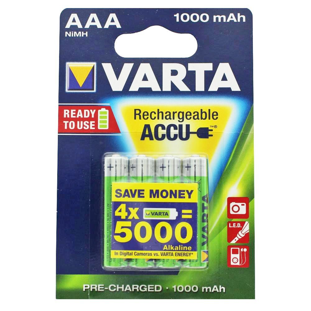 VARTA Varta Power (1,2 1000 4er V) Micro mAh Pack Akku Akku AAA NiMH Accu mAh 1000