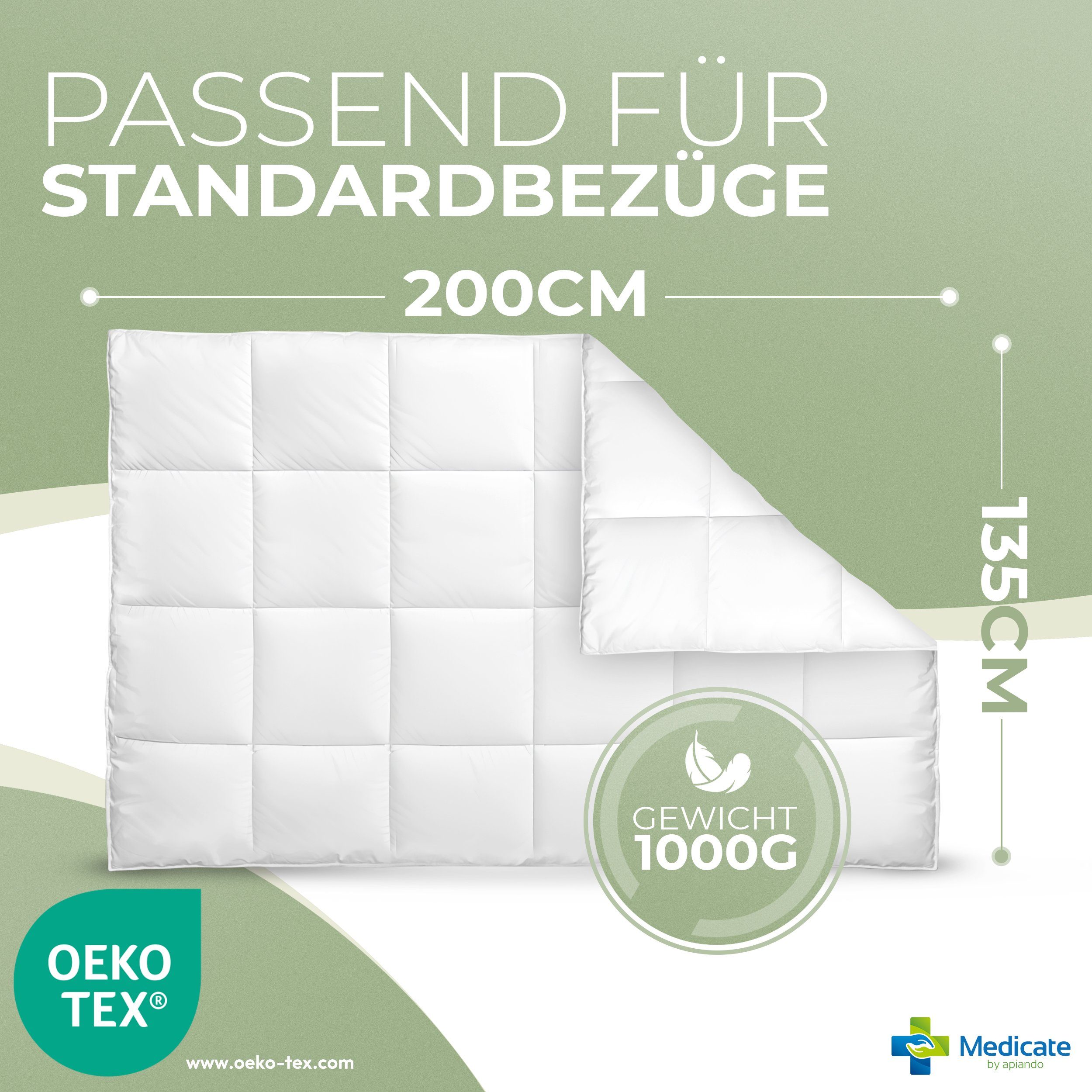 Medicate Naturfaserbettdecke Medicate Zirbe Feder Ganzjahresdecke 135x200 c günstig online kaufen