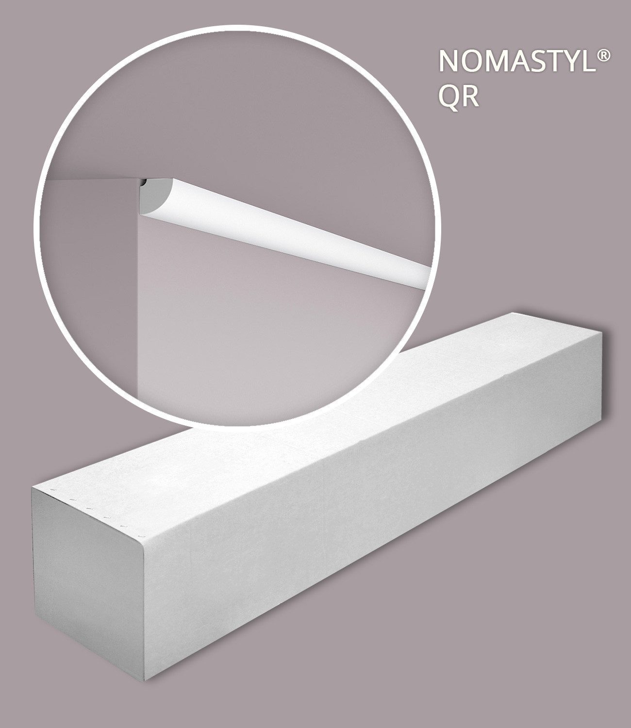 NOËL & MARQUET by nmc Deckenleiste NMC QR-box NOMASTYL Eckleisten 1 Karton SET 120 Stuckleisten 240 m, kleben, Extrudiertes Polystyrol (LDPS), 1 Karton SET, 120-St., 1 x Karton SET, Eckleisten Stuckleisten Modern weiß, vorgrundiert