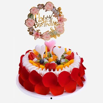 Lubgitsr Tortenstecker 6 Pcs Happy Birthday Cake Topper Set, zum Geburtstag Kuchendekoration, (1-tlg)