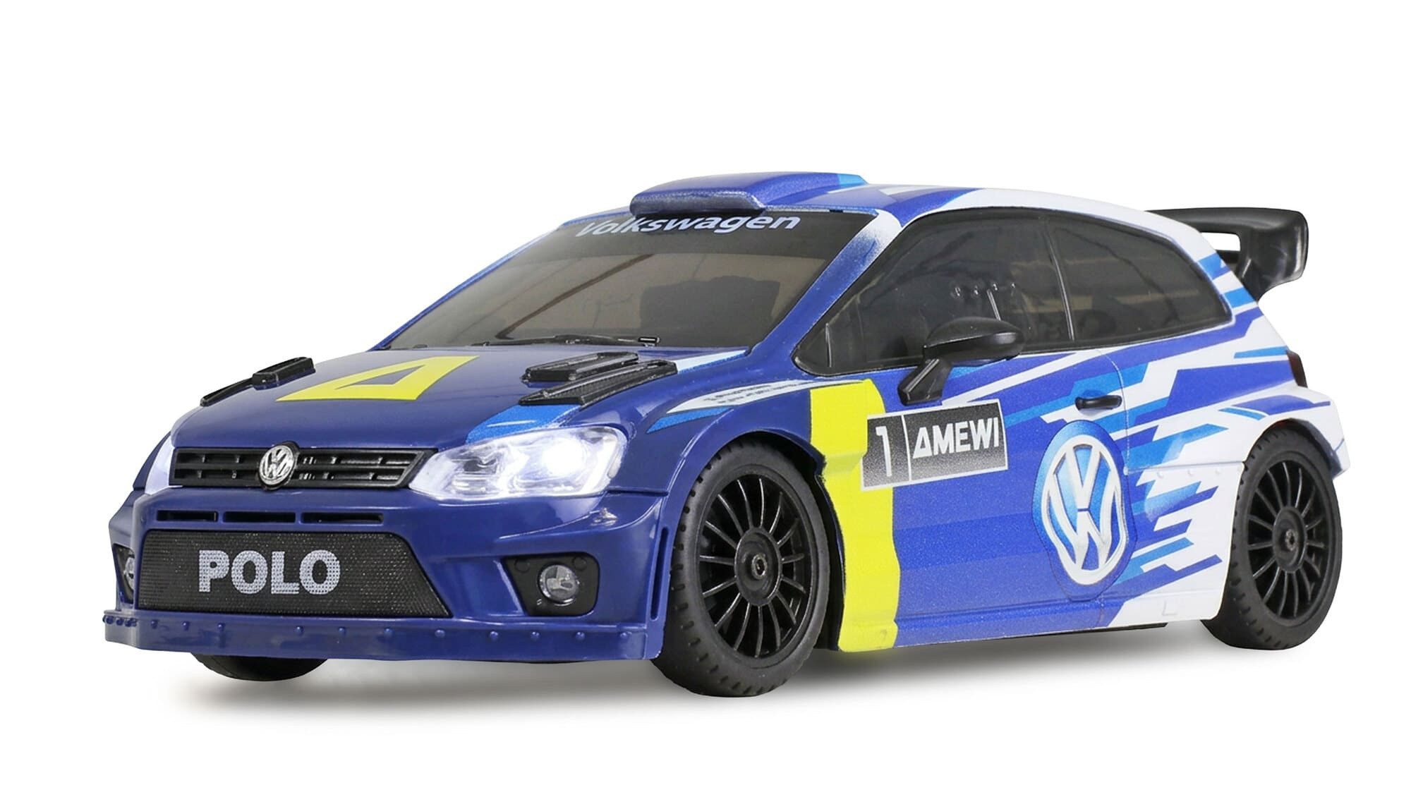 Amewi RC-Auto Amewi VW Polo R WRC 1:28 RC Drift Auto Gyro 4WD RTR Blau 21149