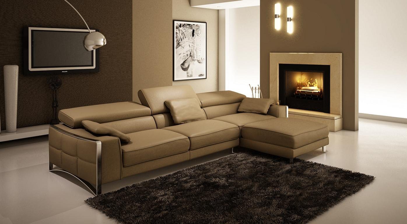 JVmoebel Ecksofa Design Ecken XXL Big Polster Eck Sofa Couch Leder Sofas Wohnlandschaft, Made in Europe