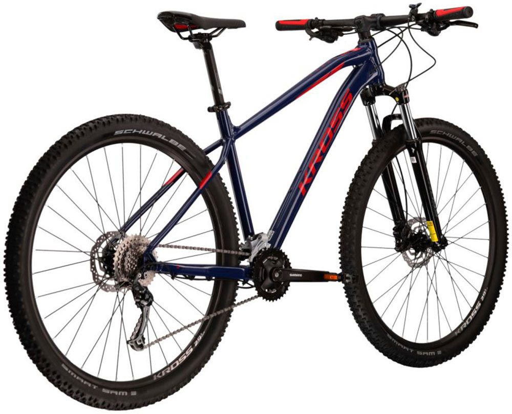 Kross Mountainbike KROSS MTB Hardtail Level 2.0 29" blau 18 Gänge, 18 Gang Shimano ALIVIO M3100 Schaltwerk, Kettenschaltung
