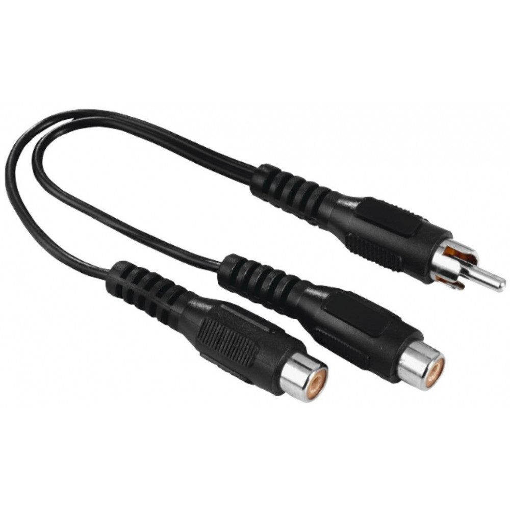 Hama Subwoofer-Adapter Cinch-Stecker zu 2 Kupplungen Elektro-Kabel