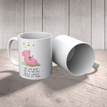 Mr. & Mrs. Panda Tasse Schwein Glück - Weiß - Geschenk, Gute Laune, Tiermotive, Teebecher, S, Keramik, Exklusive Motive