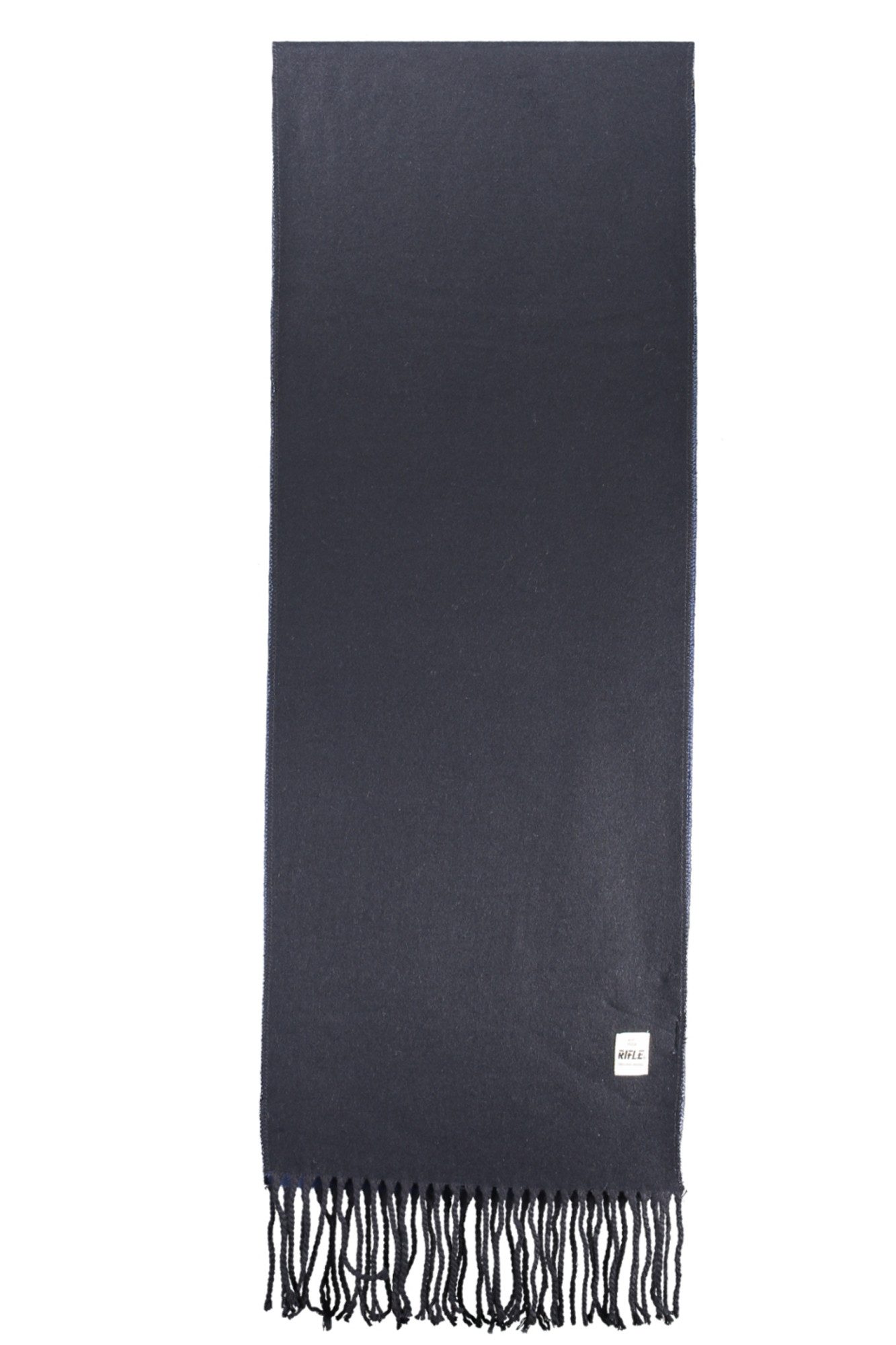 Rifle Modeschal, Eleganter blauer Herrenschal mit Kontrastdetails und Applikation