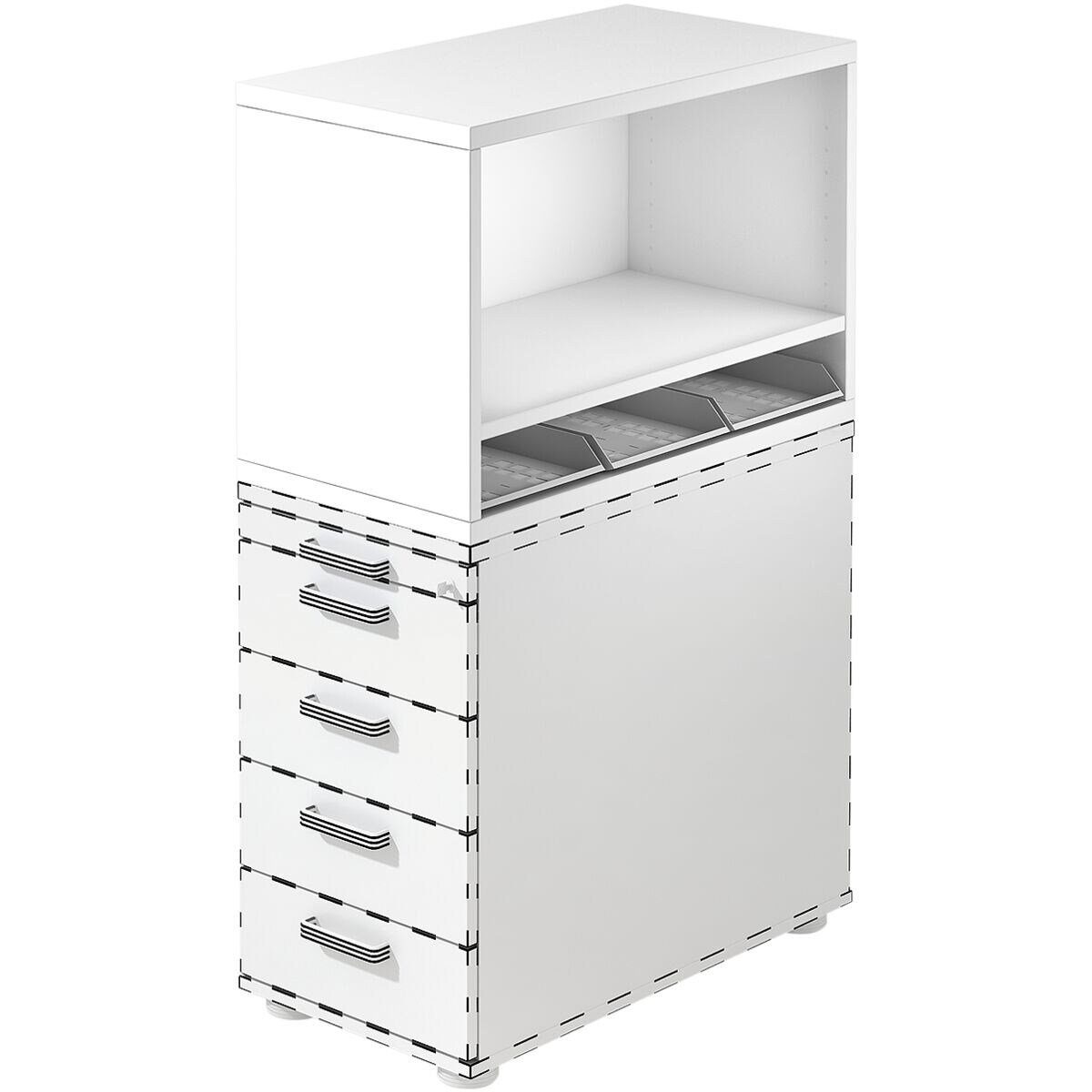 Otto Office Premium Container OTTO Office Line I inkl. 3 Briefablagen in Führungsschienen