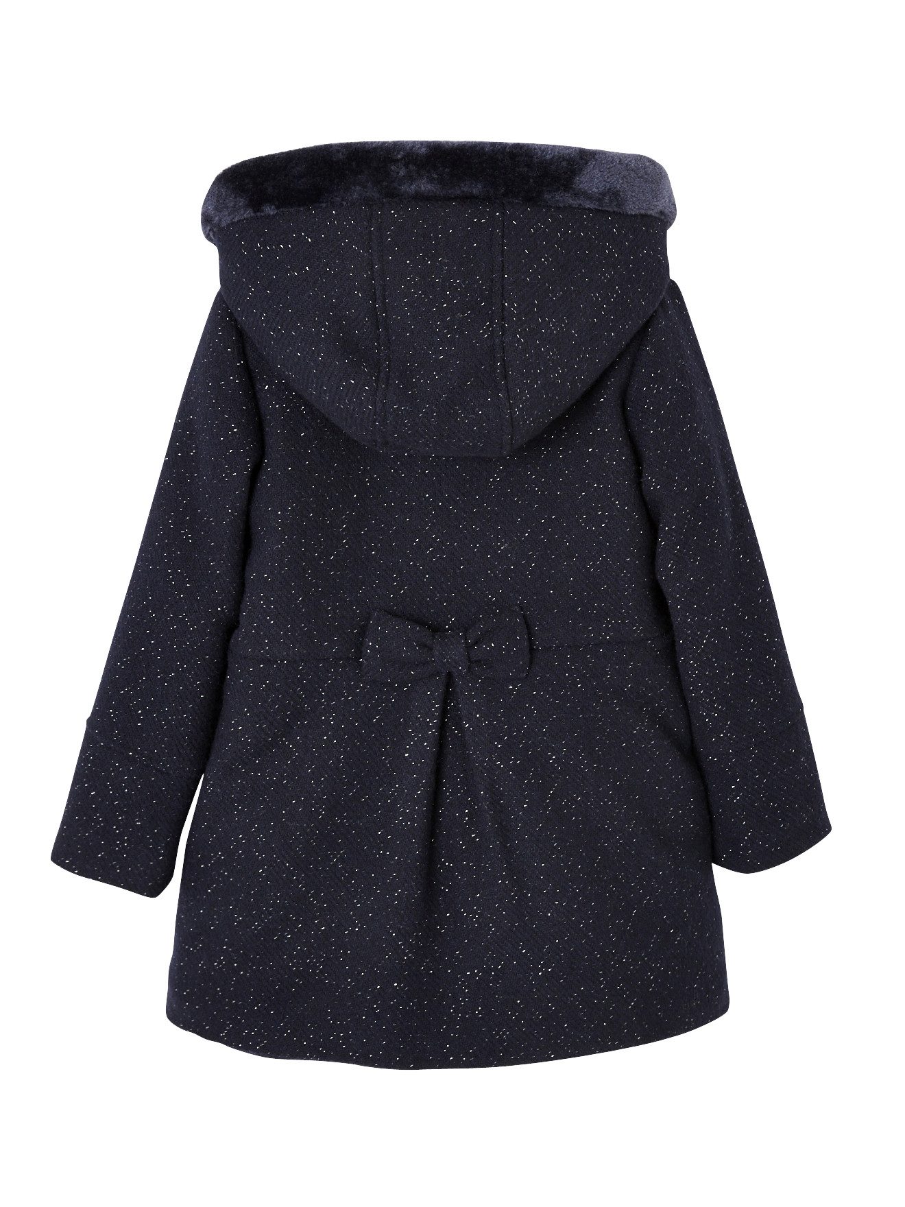 vertbaudet Dufflecoat Mädchen Wintermantel mit Kapuze, Woll-Mix