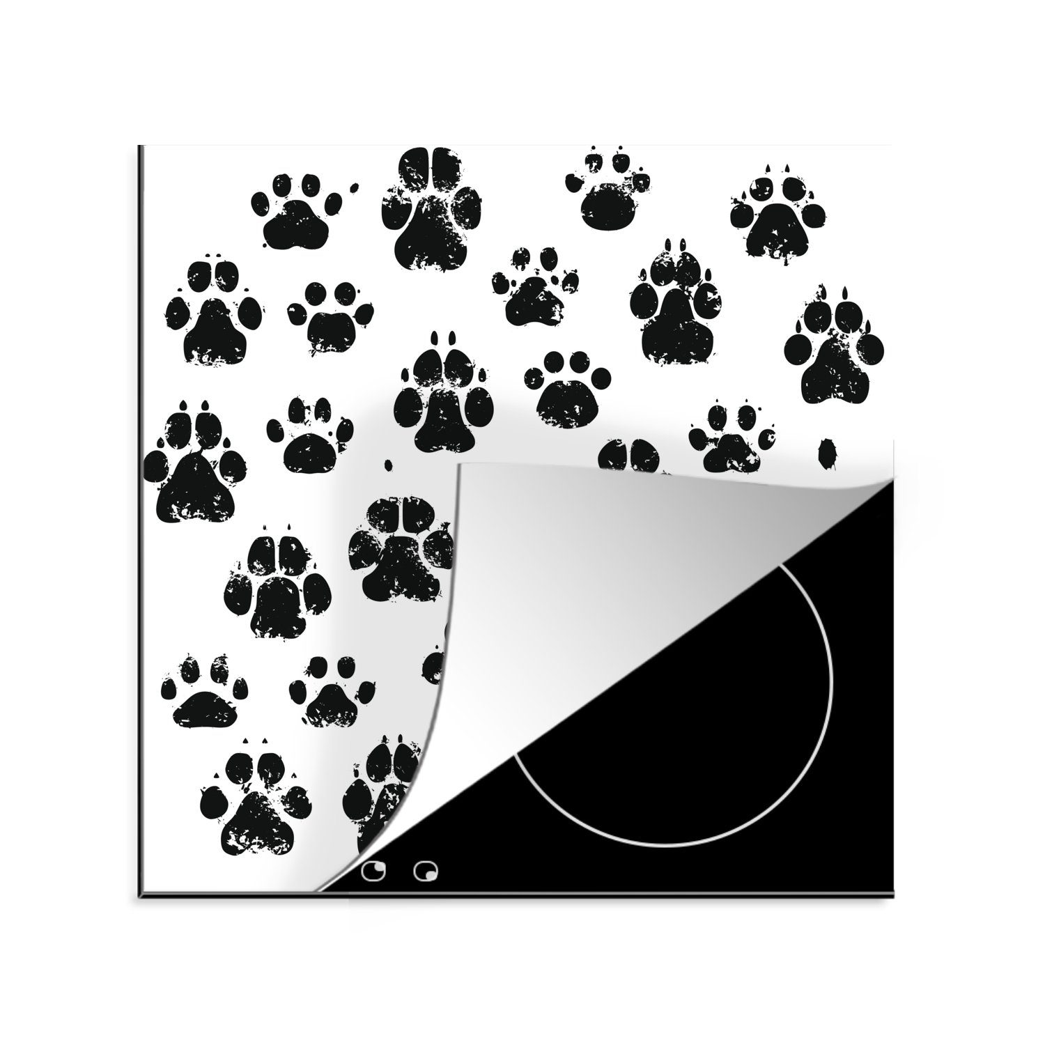 küche MuchoWow Design tlg), Hund, Katze Arbeitsplatte Ceranfeldabdeckung, - Herdblende-/Abdeckplatte cm, 78x78 für - Vinyl, (1