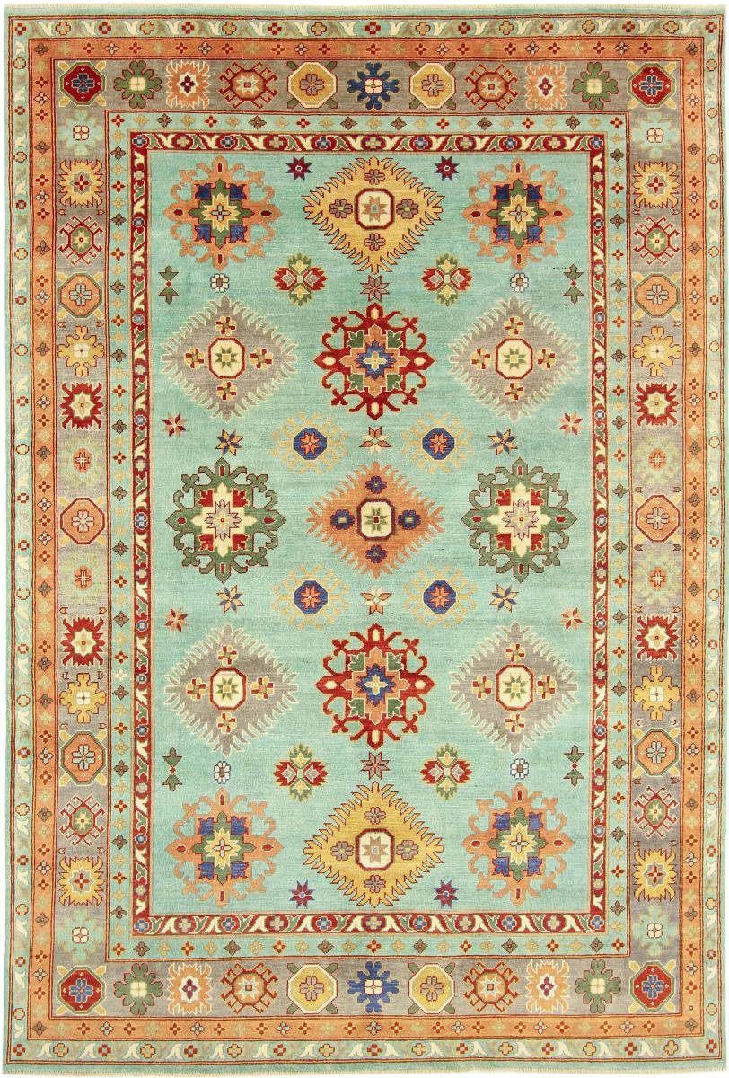 Orientteppich Kazak 202x303 Handgeknüpfter Orientteppich, Nain Trading, rechteckig, Höhe: 5 mm