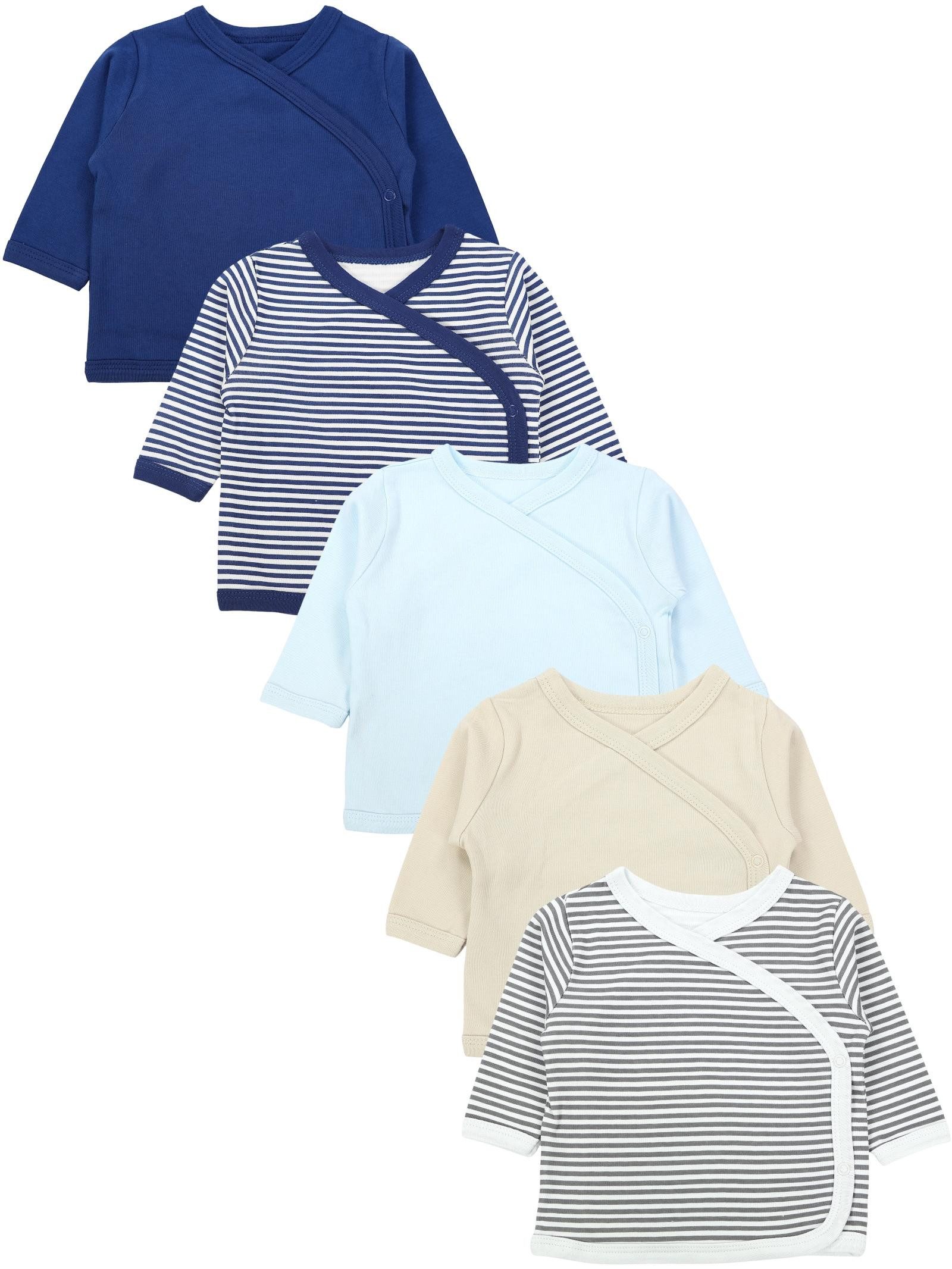 TupTam Wickelshirt TupTam Baby Jungen Langarm Wickelshirt Baumwolle 5er Set