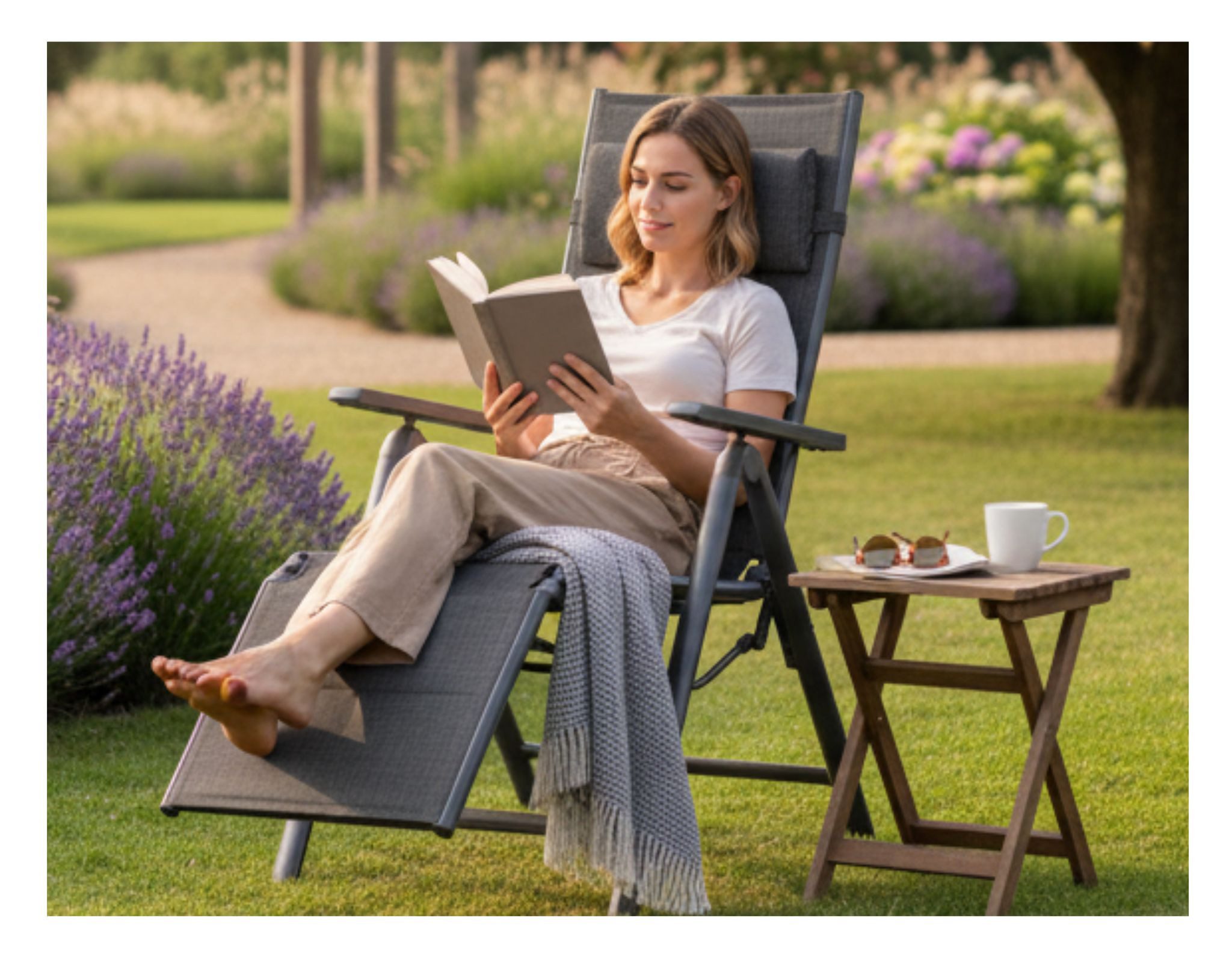 Florabest Gartenliege Hochlehner Gartenliege