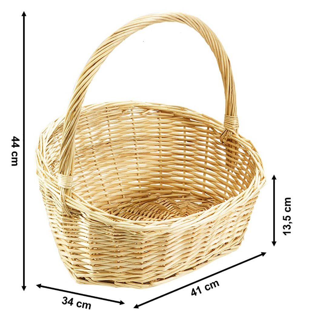 Kobolo Dekokorb Geschenkkorb Präsentkorb natur Weide 42x35x13cm
