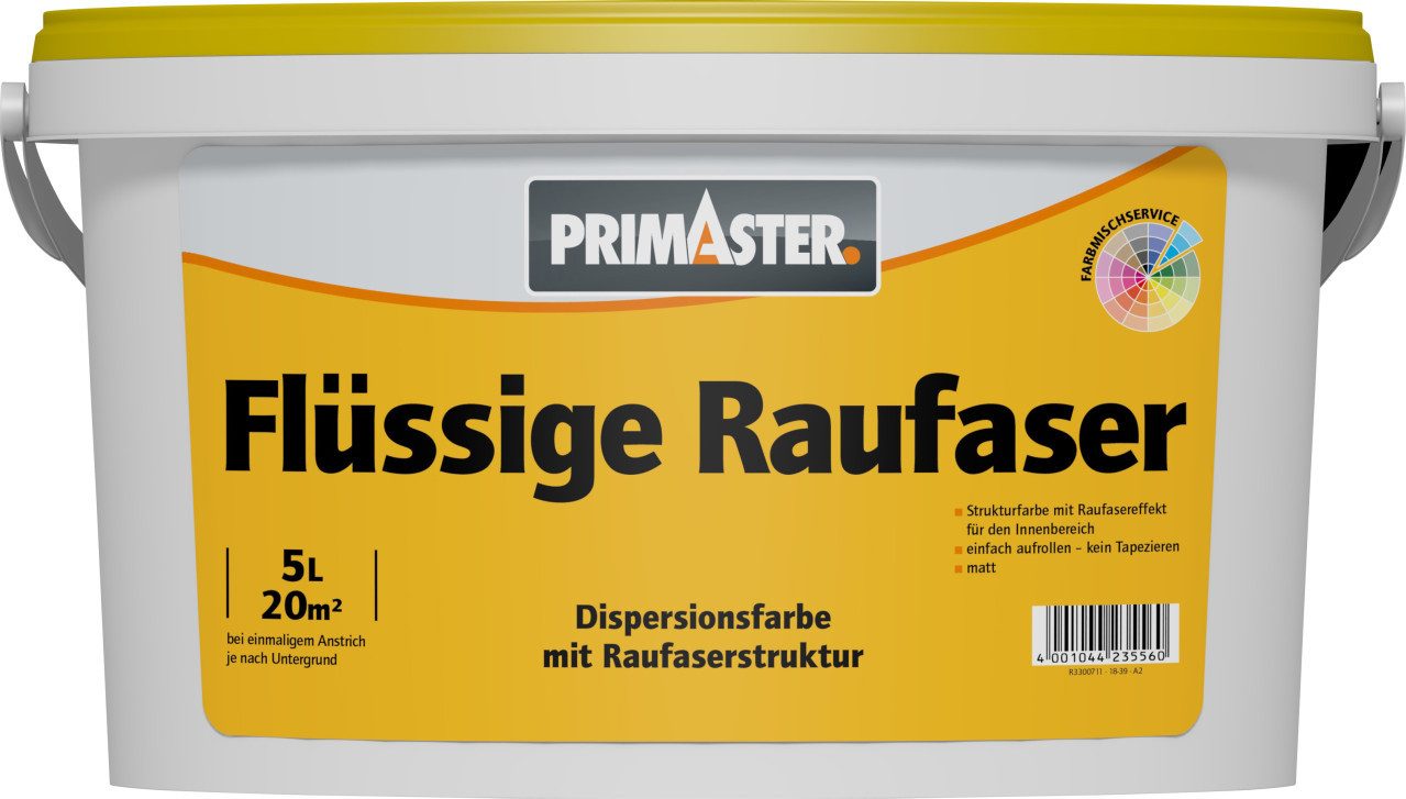 Primaster Wandfarbe Primaster Flüssige Raufaser 5 L weiß