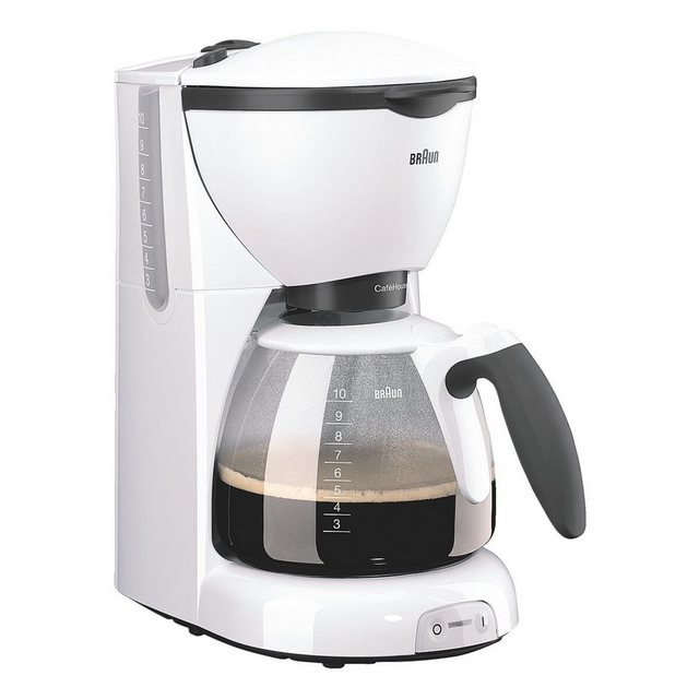 Braun Filterkaffeemaschine CaféHouse PurAroma KF520/1, Kaffeemaschine mit Glaskanne, bis 10 Tassen, 1100 Watt