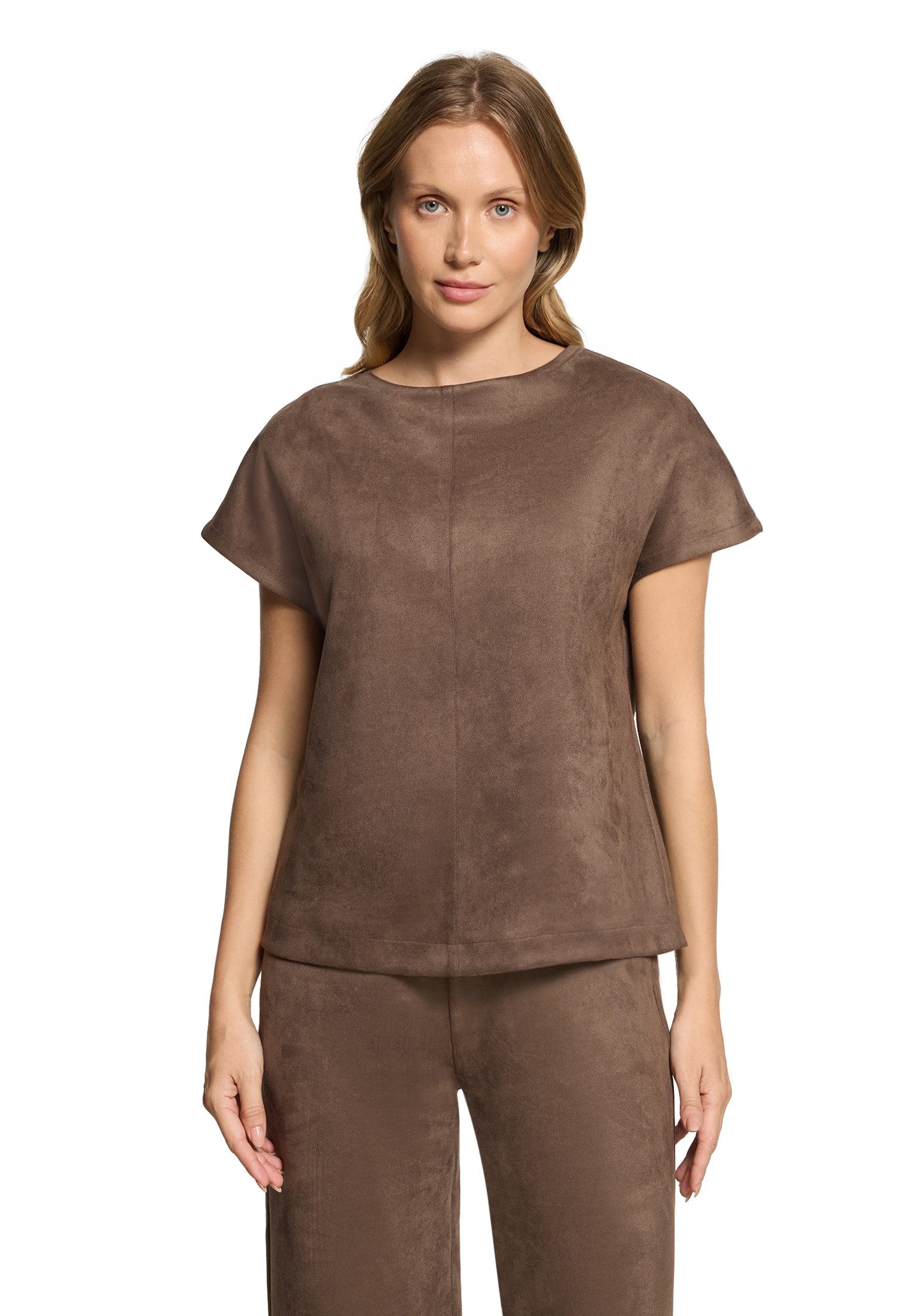 Kurzarmshirt Damen mit Stehkragen