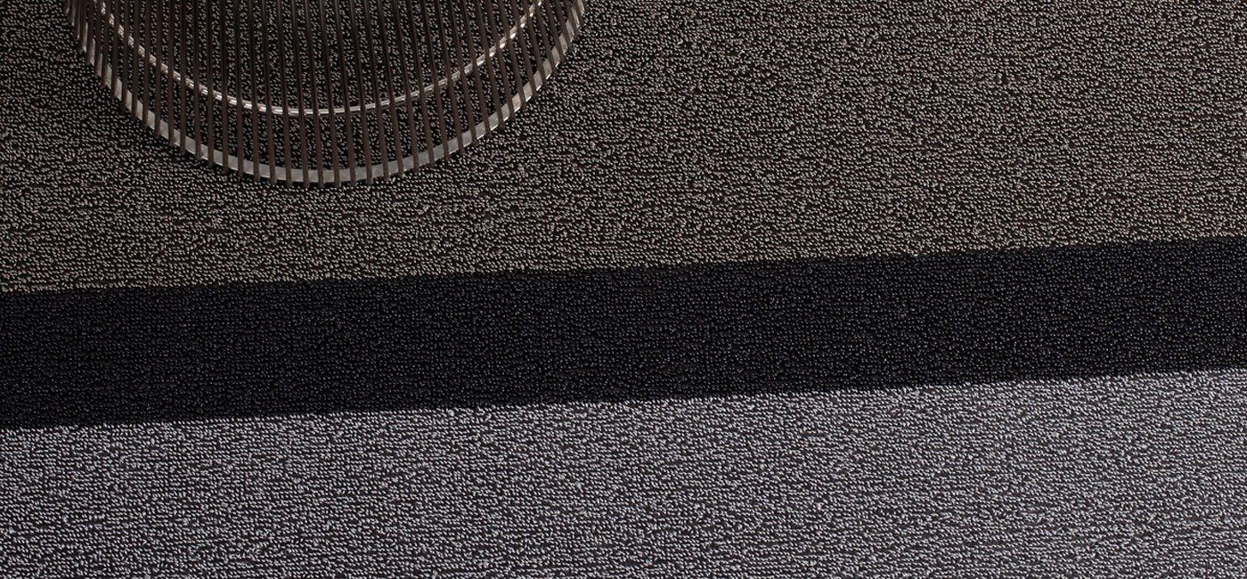 Fußmatte Bold Black Stripe Chilewich, rechteckig Silver 91 x 61 cm
