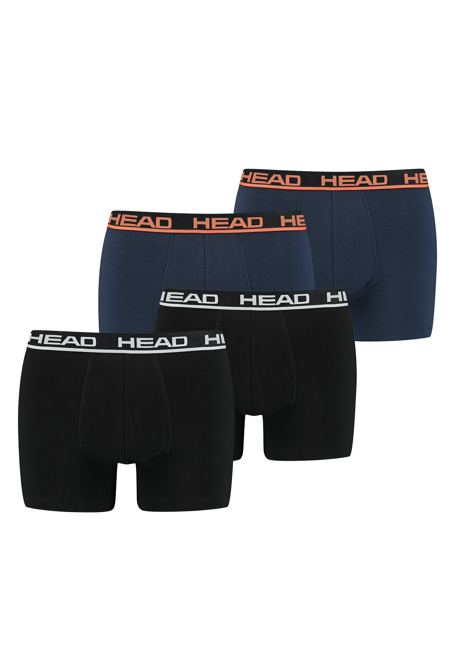 Head Boxershorts Head Basic Boxer 4P (Spar-Set, 4-St., 4er-Pack) Black/Blue Orange