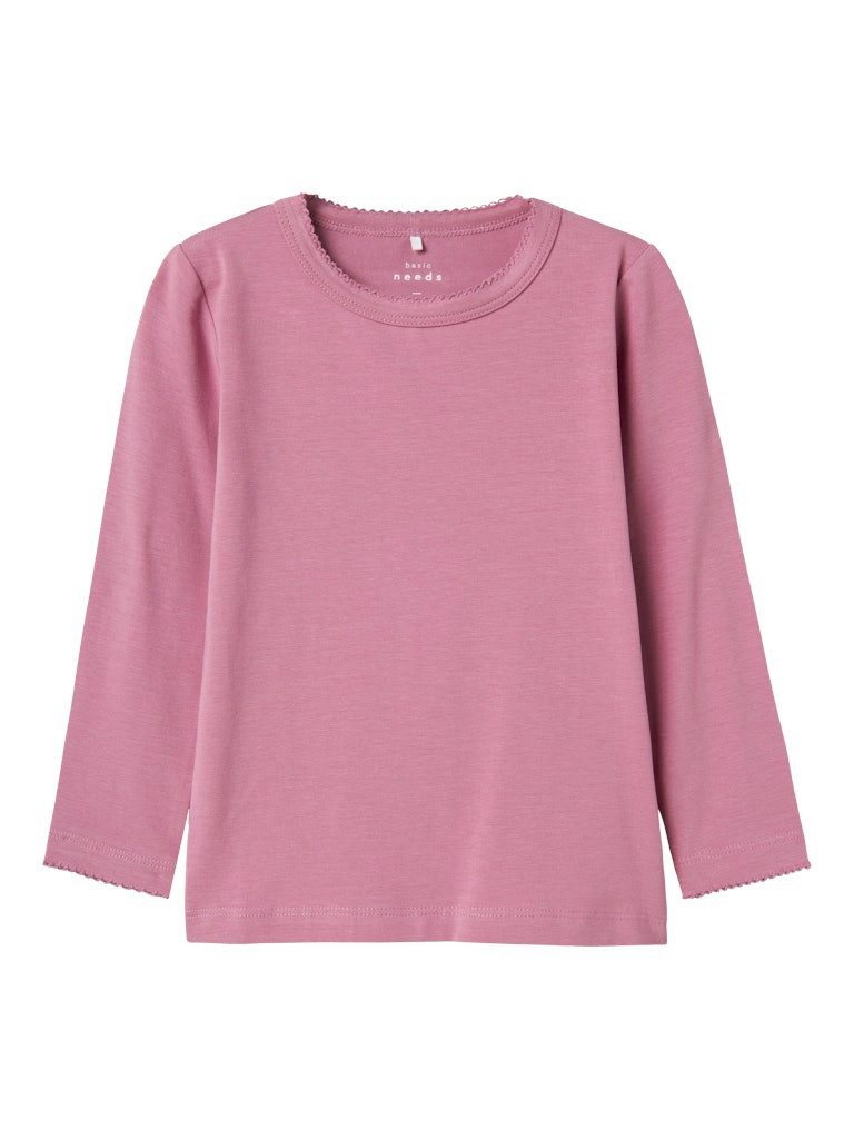 NAME IT Mädchen Top - Langarm Mit Herzdesign