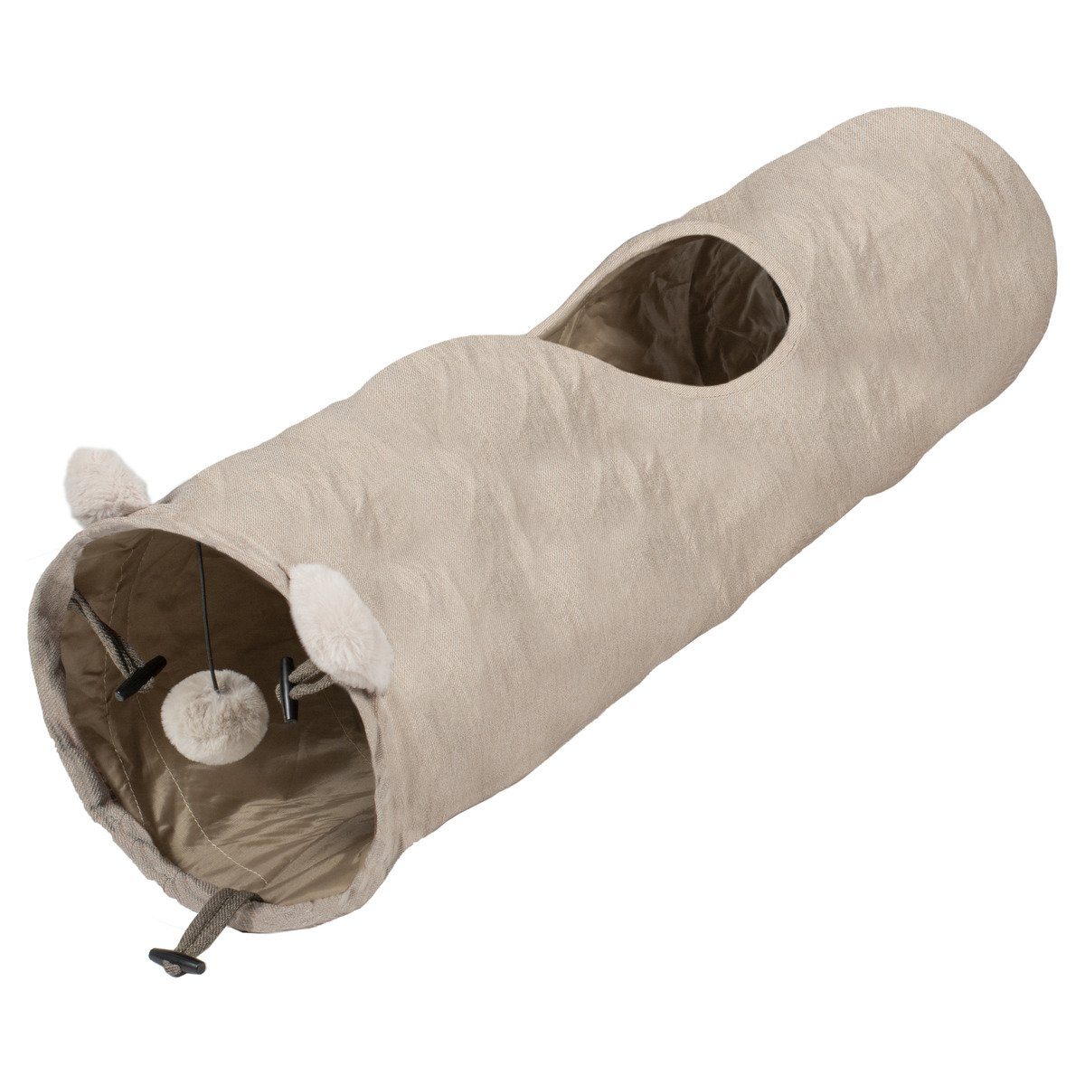 Tiertunnel Katzenspielzeug Spieltunnel Cozette beige