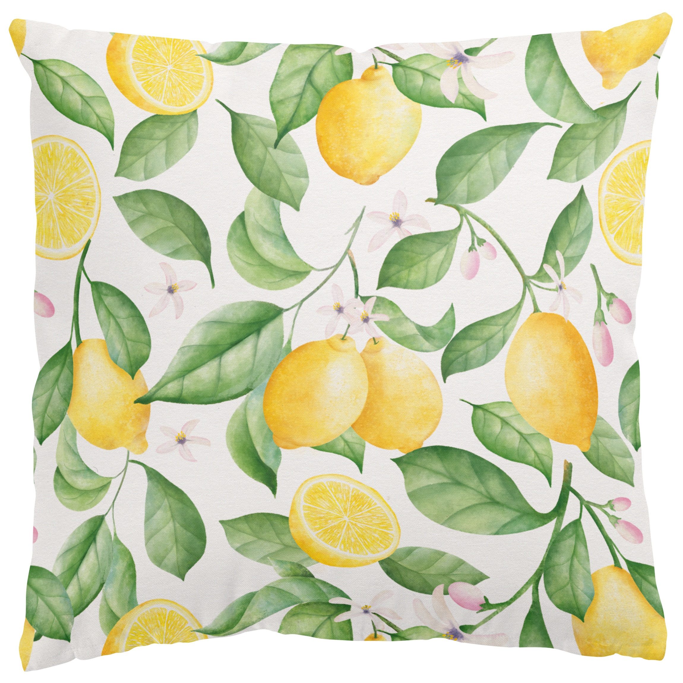 Bilderdepot24 Dekokissen drinnen Kissenhülle/ Sofakissen/ Zierkissen Kissenhülle gelb Kulinaris, Bezug Aquarell mit / ohne Füllung Zierkissen Outdoor Sofa Bett