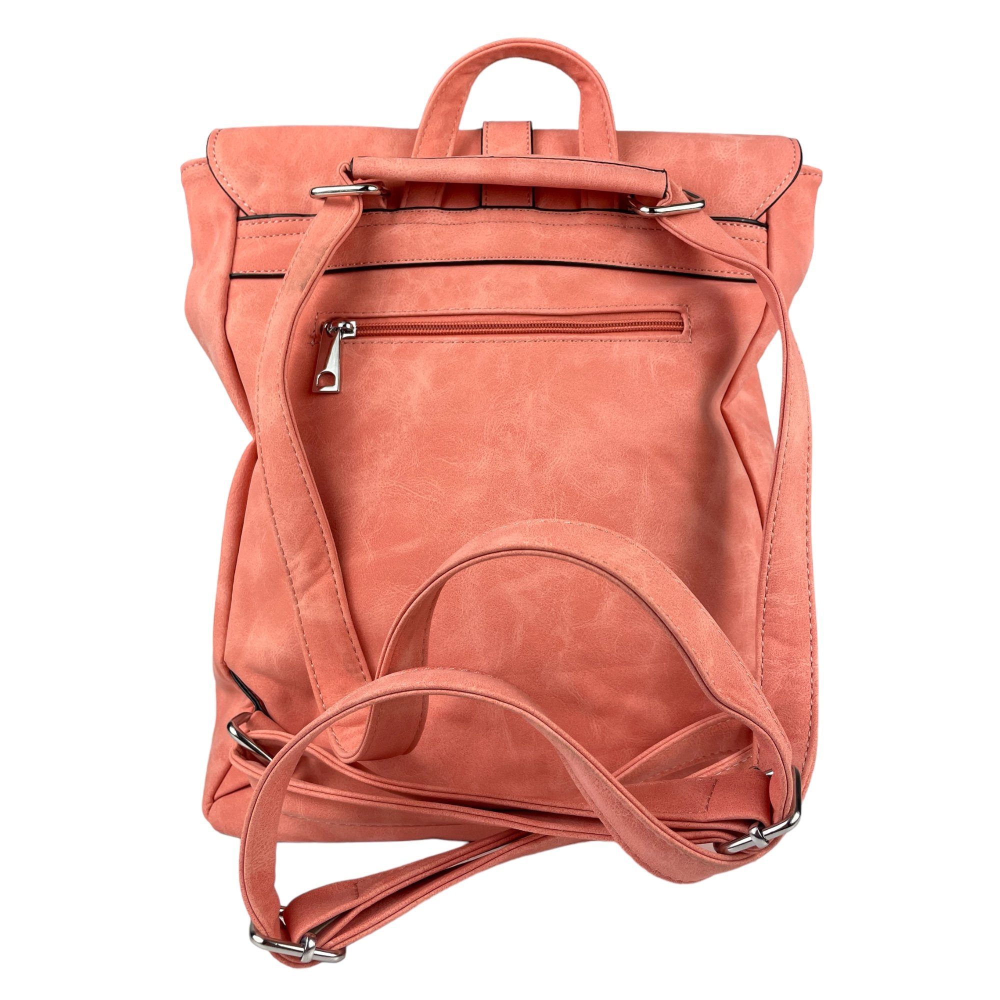 Taschen4life Cityrucksack 2in1 Damen Multifunktions Rucksacktasche D5768, Rucksack & Umhängetasche in Einem