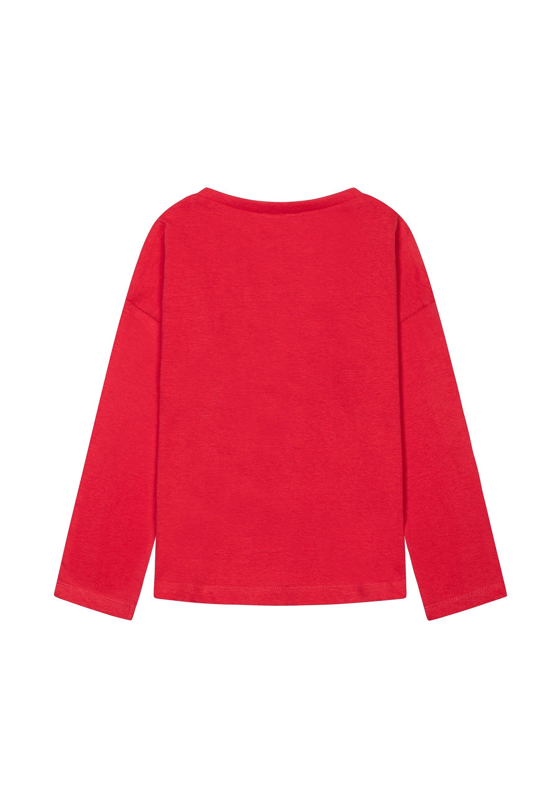 (3y-14y) Langarm-T-Shirt Grafikprint MINOTI mit Langarmshirt Rot