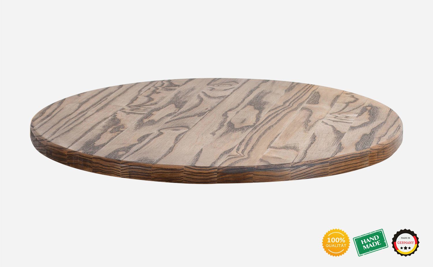 Couchtisch Tischplatte Esstisch Rund Esche Rikmani Massivholz Rikmani