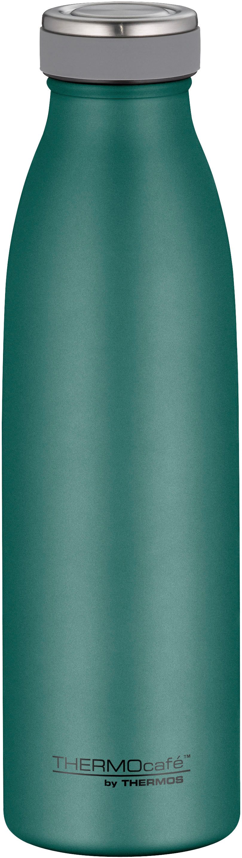 THERMOcafé Isolierflasche TC BOTTLE, aus doppelwandigem Edelstahl, spülmaschinenfest, gummierter Drehverschluss, absolut dicht bei Kohlensäure