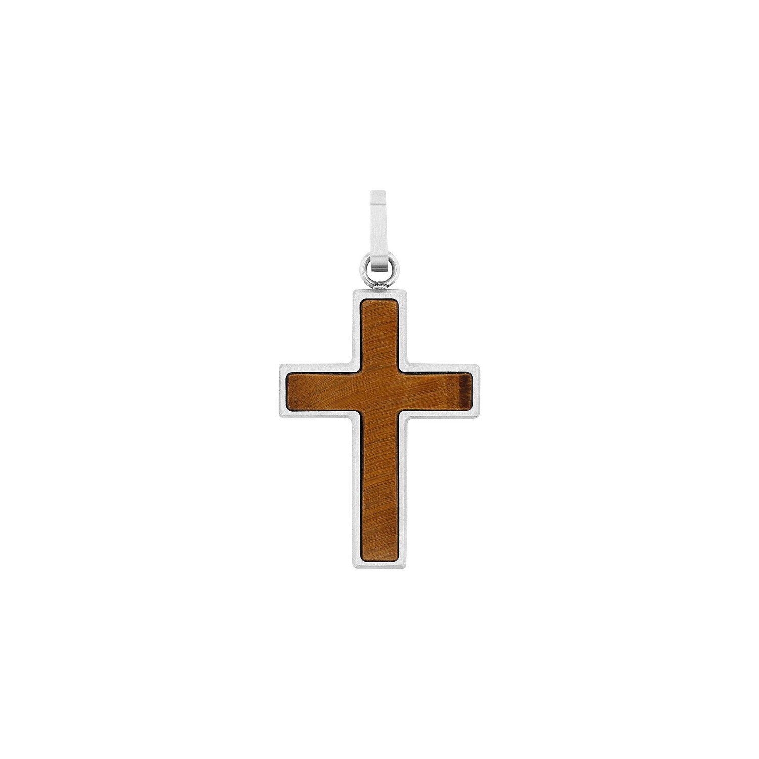 Amor Kreuzanhänger Schmuck, Geschenk, mit Tigerauge