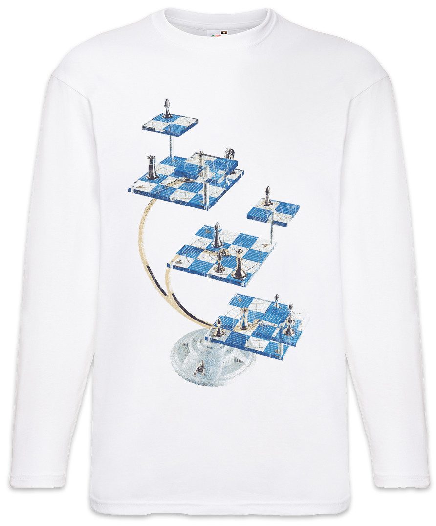 Langarmshirt Star Chess Langarm T-Shirt Schach Game Gamer Retro Trek Geek Nerd TNG