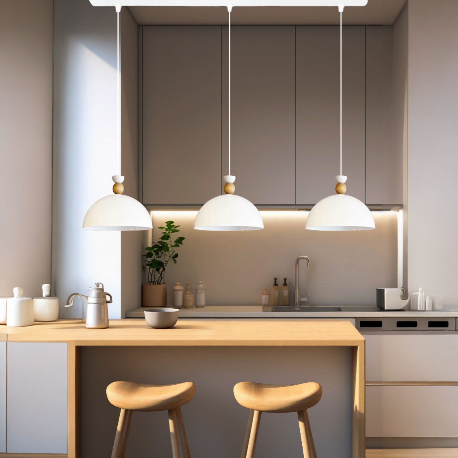 Bamyum Pendelleuchte Pendelleuchte Yimpi Trio Metall Ø30cm, Modern Hängelampe, ohne Leuchtmittel