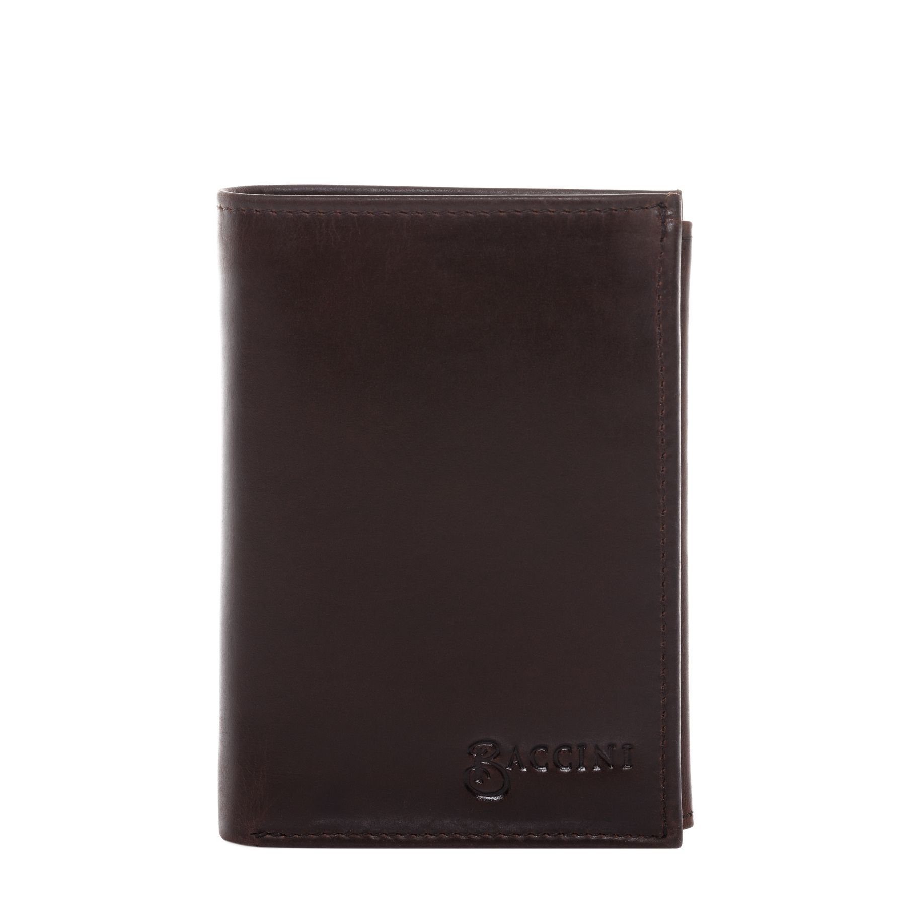 BACCINI Geldbörse echt Leder Geldbeutel handgefertigt Portemonnaie JAN, Portemonnaie Echtleder für Herren, Wallet, Brieftasche braun-cognac
