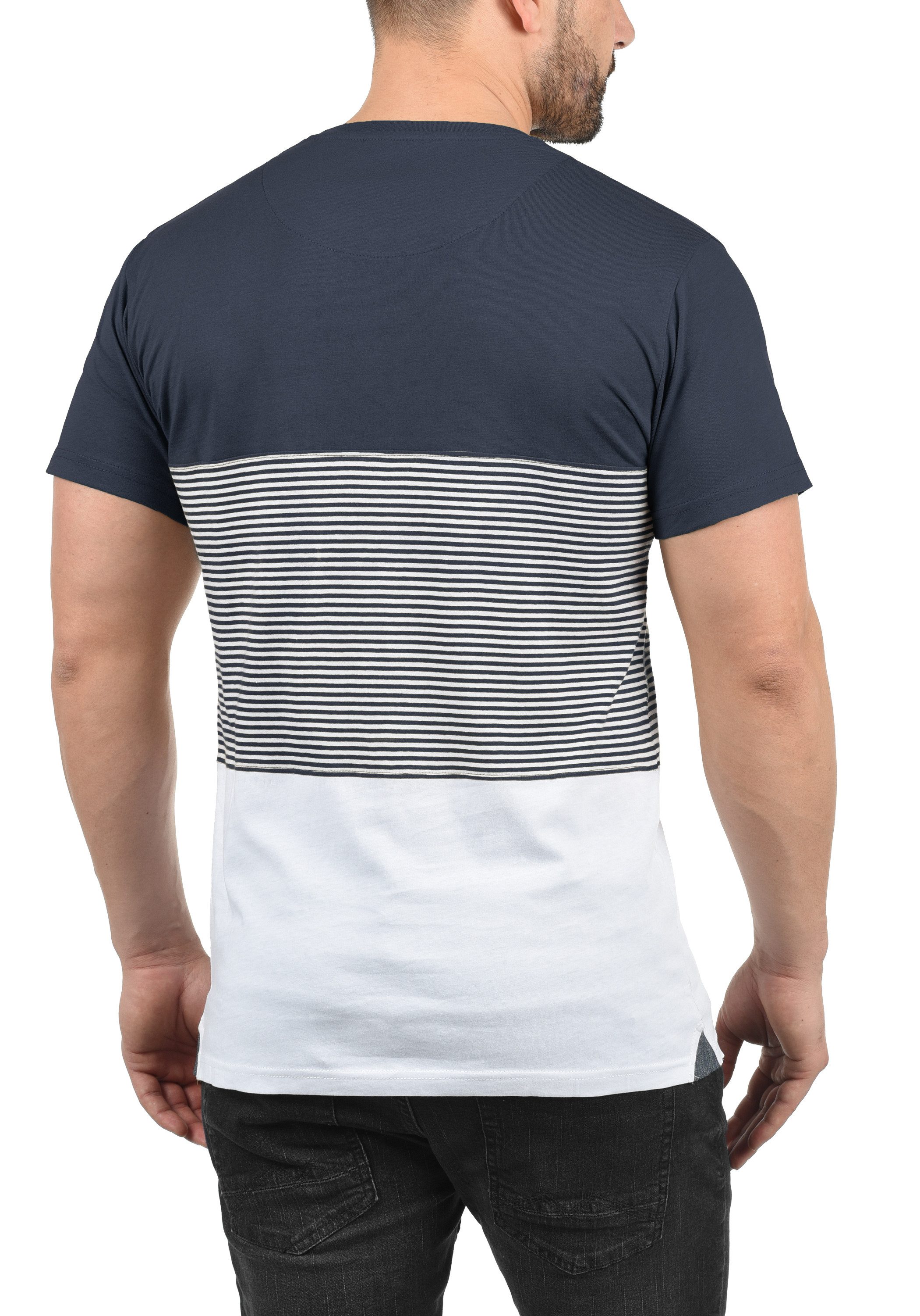 !Solid Rundhalsshirt SDMalte Kurzarmshirt mit Streifen und Brusttasche