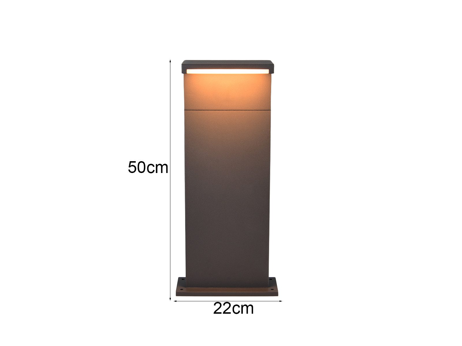 TRIO Leuchten LED Pollerleuchte 2er SET zur Reihenschaltung, Höhe 50cm, Lichttemperatur einstellbar, LED fest integriert, Warmweiß, Neutralweiß, Außen-Leuchten zur Garten Wegbeleuchtung, besonders wetterfest
