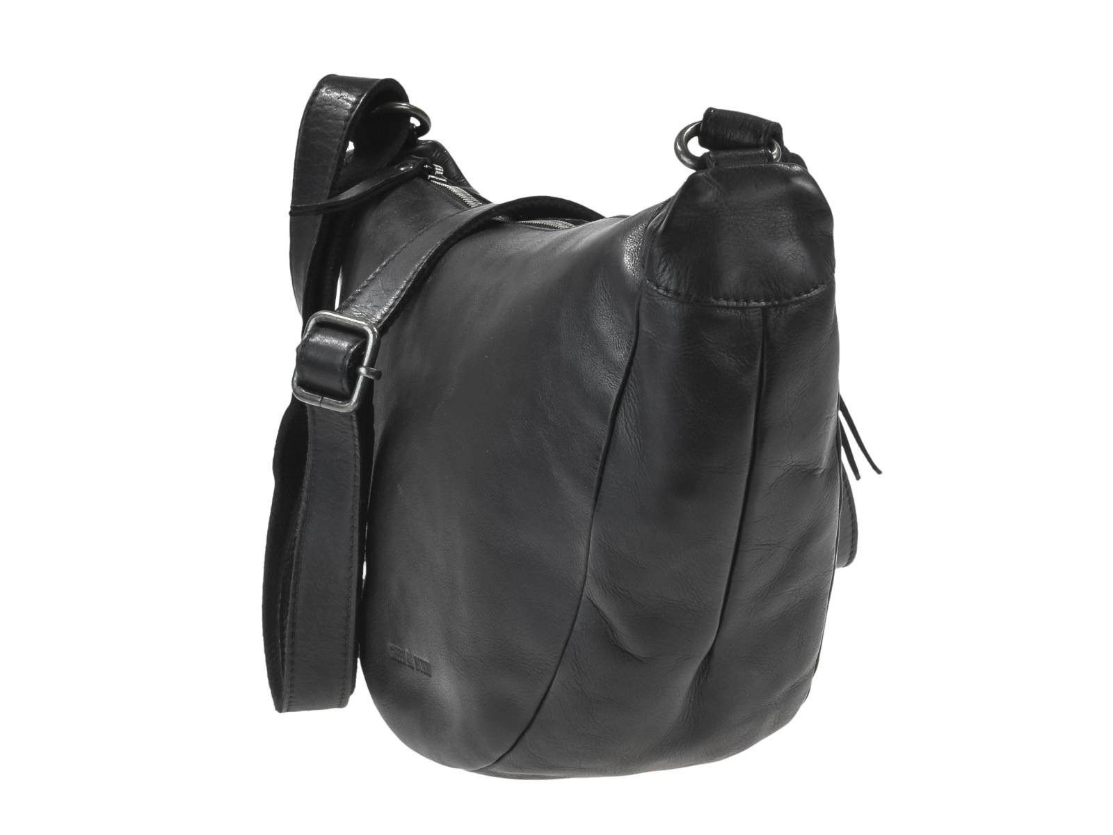 Greenburry Umhängetasche "Colombiana" Leder Crossbody Half Moon Bag Tasche Damen, Hauptfach 34x19cm, Gurt 115-185 cm