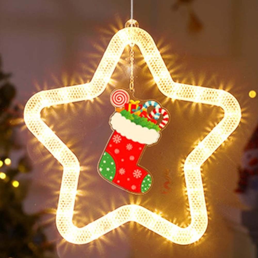 VIVIHEYDAY LED-Lichterkette LED Stern Weihnachtsbeleuchtung Fenster Innen Lichterkette, für Geburtstag Hochzeit Party Weihnachten Deko