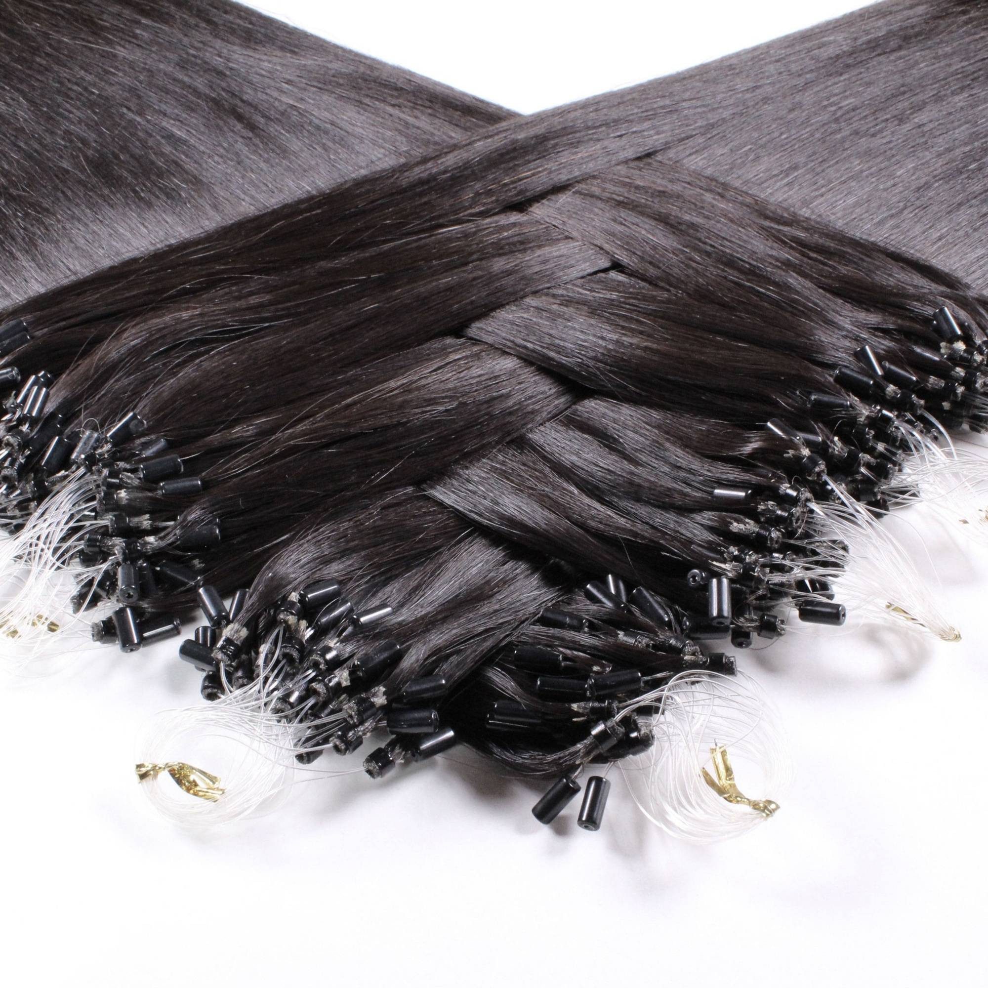 Echthaar-Extension Premium Rohhaar Microring Extensions 60cm
