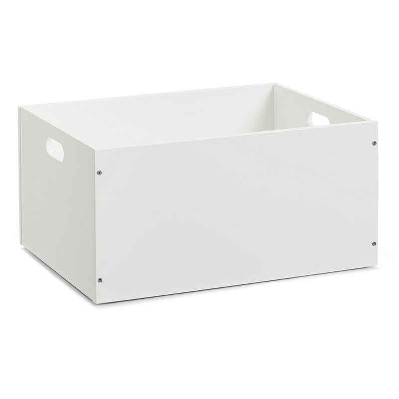 Zeller Present Aufbewahrungsbox Aufbewahrungskiste Weiß 40 x 30 x 20 (Stück, 1 St., 1 Aufbewahrungsbox), Aufbewahrungsbox Ordnungsbox