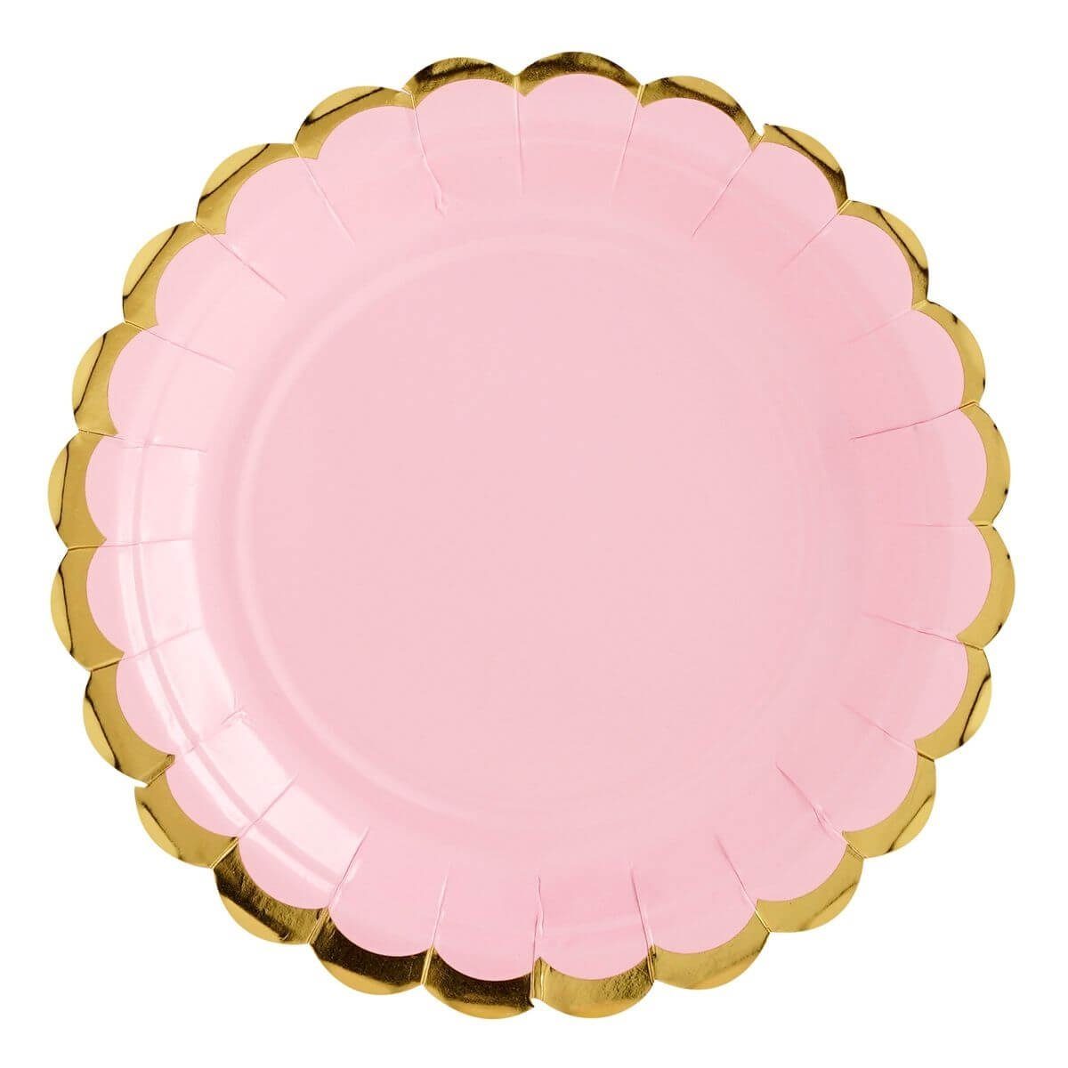 Kiids Pappteller Teller pastell rosa, Folienbeschichtet, 17,8 cm | Einwegteller